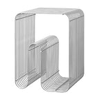 Minimalist Curved Metal Side Table — Functional & Sculptural Design