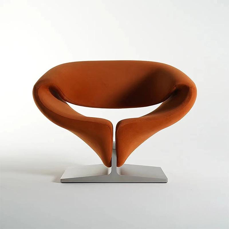 Eclipse Minimalist Lounge Chair–Italian Designer Fabric Armchair, Luxury Accent Chair for Modern Living Room.