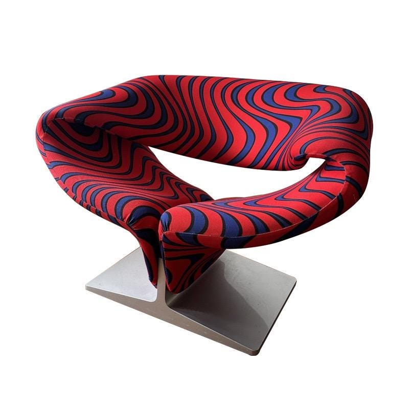 Eclipse Minimalist Lounge Chair–Italian Designer Fabric Armchair, Luxury Accent Chair for Modern Living Room.