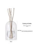 Minimalist Glass Aroma Diffuser Vase – Water Drop Crystal Design, Flameless Fragrance Holder, Modern Home Decoration