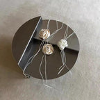 Minimalist Stainless Steel Coffee Table – Round Wabi-Sabi Modern Accent Side Table, Designer Sofa End Table, Nordic Style