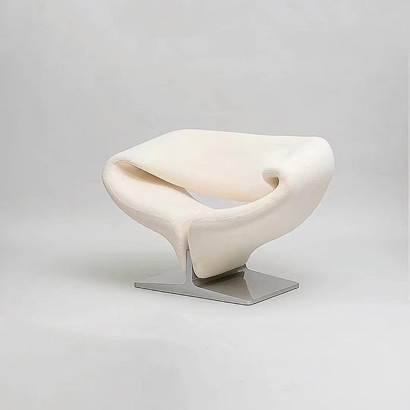 Eclipse Minimalist Lounge Chair–Italian Designer Fabric Armchair, Luxury Accent Chair for Modern Living Room.