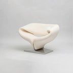 Eclipse Minimalist Lounge Chair–Italian Designer Fabric Armchair, Luxury Accent Chair for Modern Living Room.