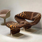 Eclipse Minimalist Lounge Chair–Italian Designer Fabric Armchair, Luxury Accent Chair for Modern Living Room.