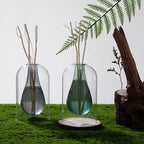 Minimalist Glass Aroma Diffuser Vase – Water Drop Crystal Design, Flameless Fragrance Holder, Modern Home Decoration