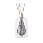 Minimalist Glass Aroma Diffuser Vase – Water Drop Crystal Design, Flameless Fragrance Holder, Modern Home Decoration