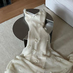 Minimalist Stainless Steel Coffee Table – Round Wabi-Sabi Modern Accent Side Table, Designer Sofa End Table, Nordic Style