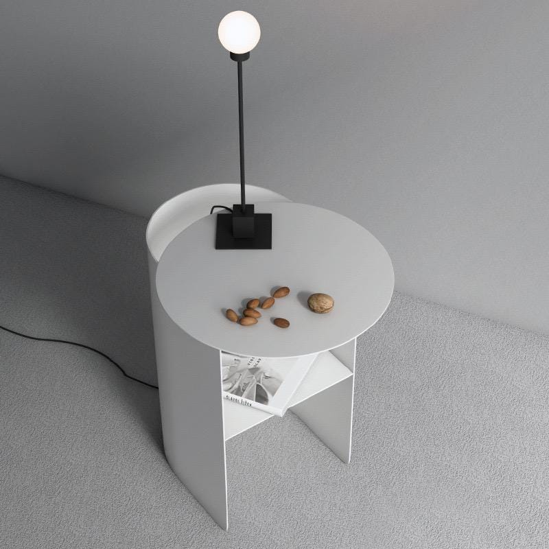 Voyage Modern Stainless Steel Coffee Table – Minimalist Round Accent Table